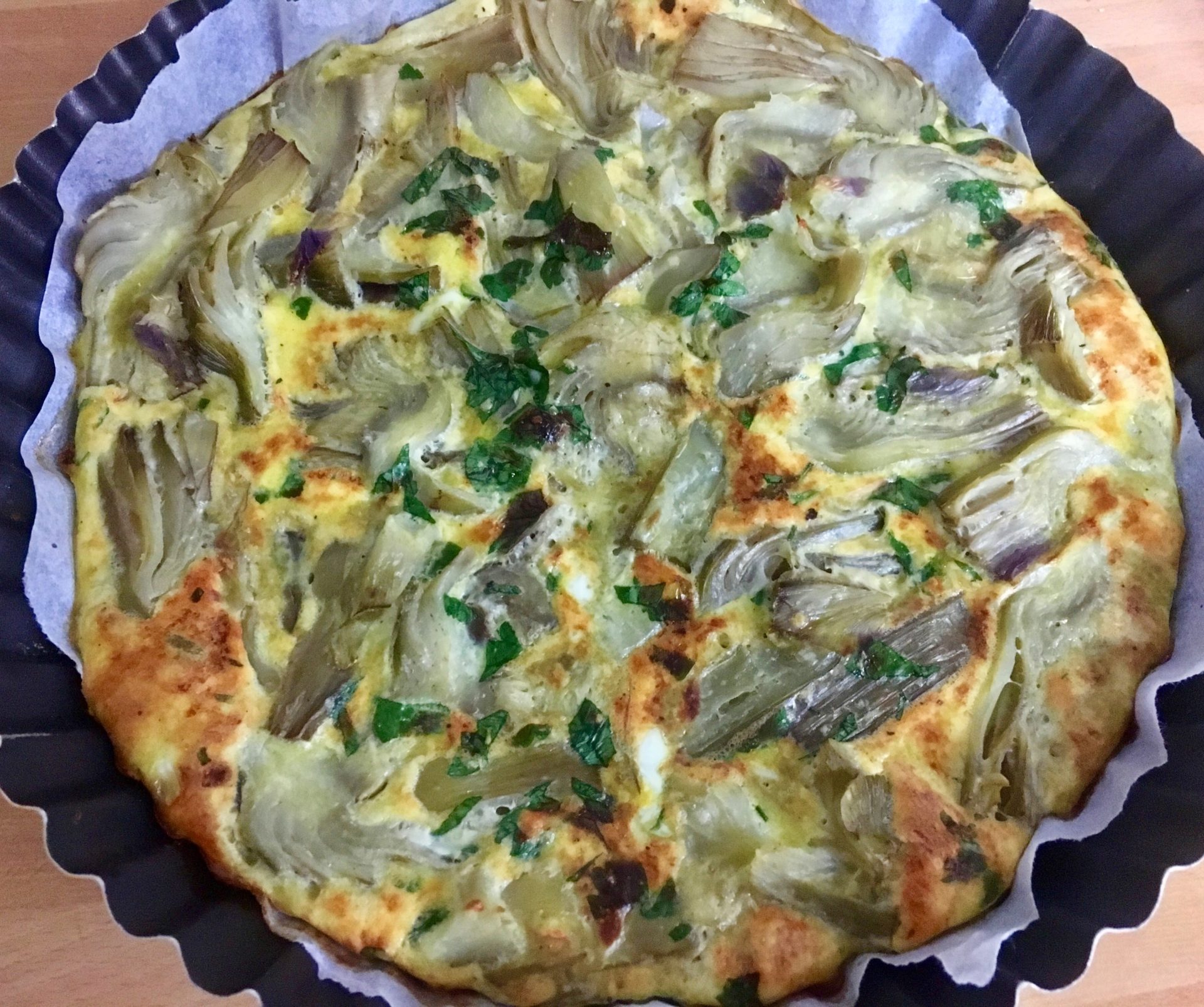 Frittata al forno con carciofi