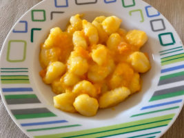 Gnocchi con crema di carote